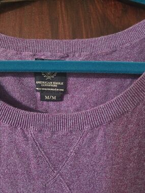 American Eagle Outfitters Purple Heather Scoopneck Sweater